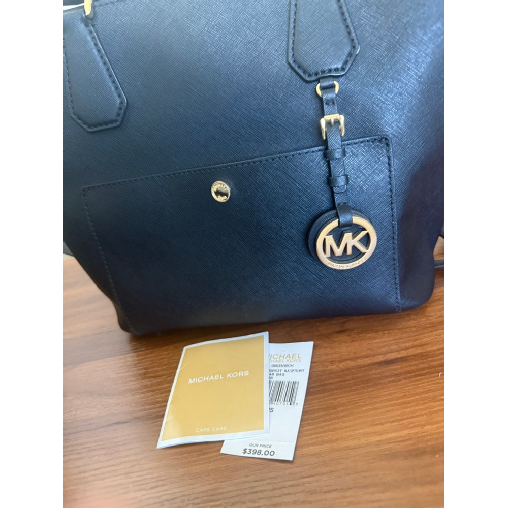 Women's Michael Kors Satchel One Size Black and White - Picture 2 of 10